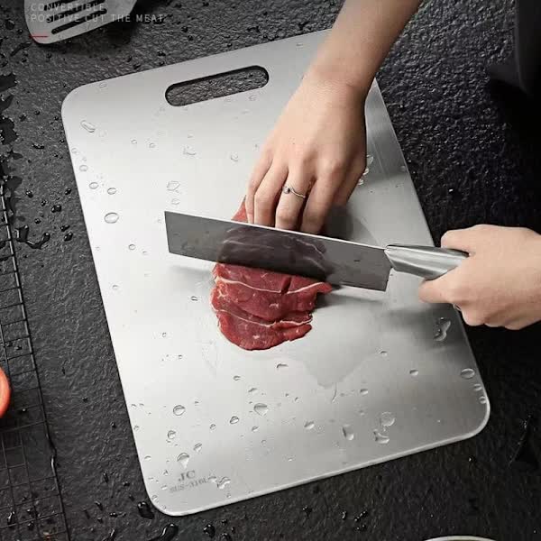 Titanium Cutting Board for Meat and Fruit Double Sided Non-Slip 34x23cm FD17-FA - Image 3