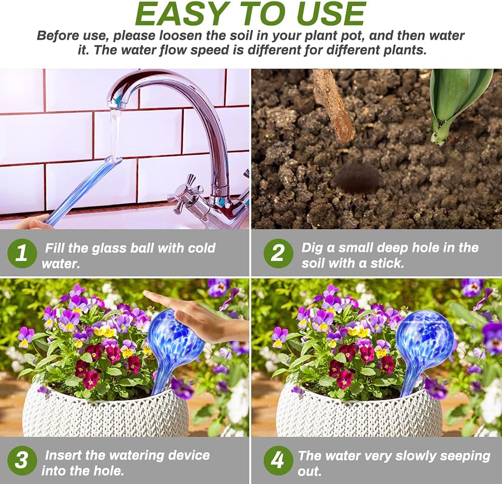 4 pcs Self-Watering Glass Plant Watering Balls - Image 5