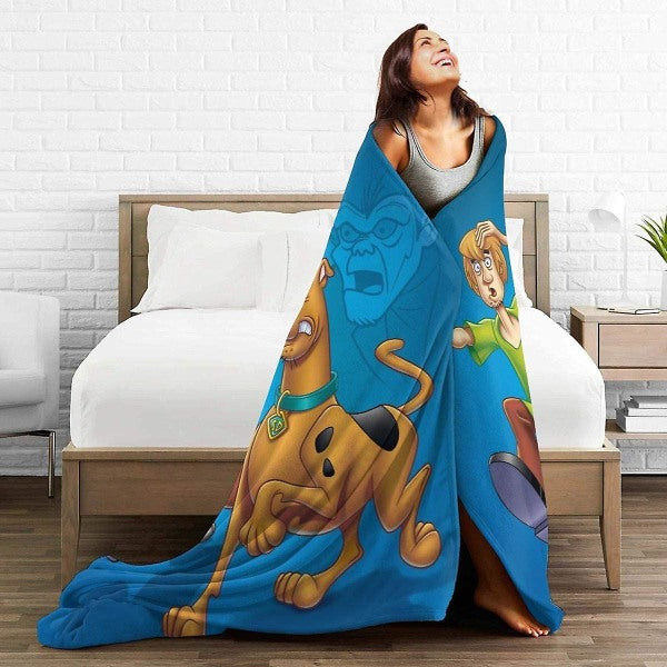 S-coo-by-doo Soft Fleece Blankets for Sofa, Bed, Couch Luxurious Warm Blanket for All Seasons for Teens -x187 50x40in 125x100cm - Image 4
