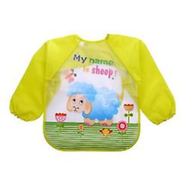 Waterproof Long Sleeve Bibs for Toddlers 4 Pack Unisex - Image 4