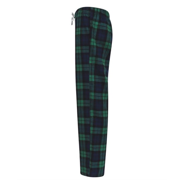 Kids Tartan Lounge Pants Navy Green Checks Size 9-10 Years - Image 3