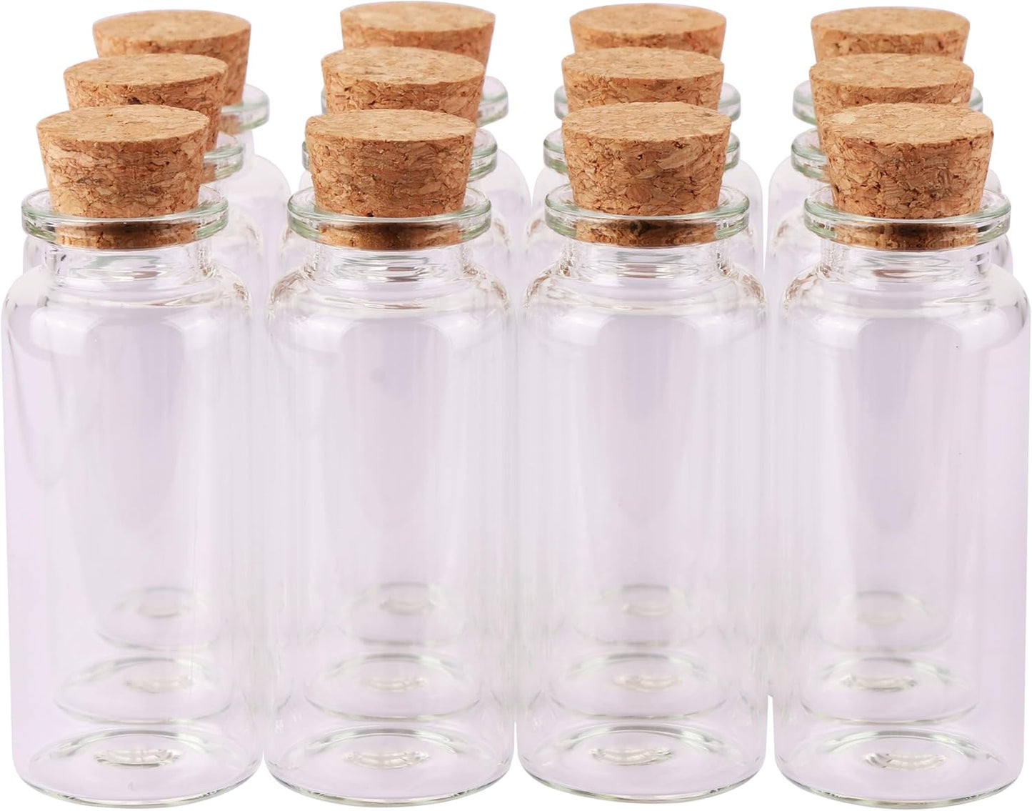 30ml Cork Stoppers Glass Bottles, Small Jars for Candy Wishing Bottle Wedding Favors (12 Sets) - Image 4