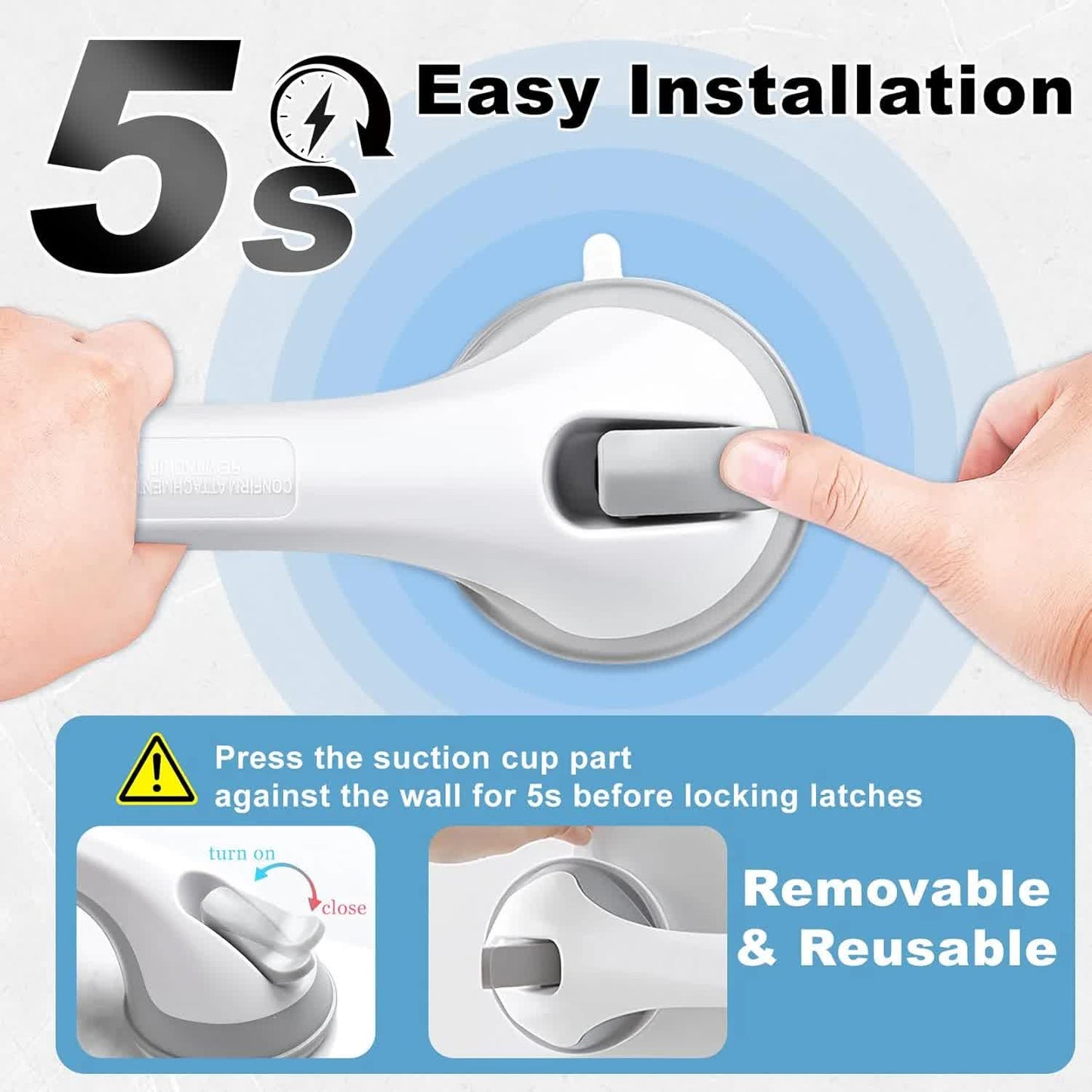 Shower Foot Rest for Wall, 12 Inches Shower Pedicure Foot Stool for Shaving Legs Bathroom Stool with Powerful Suction Cups Foot Stand for Inside Shower Suitable for Small Shower Spaces - Image 4