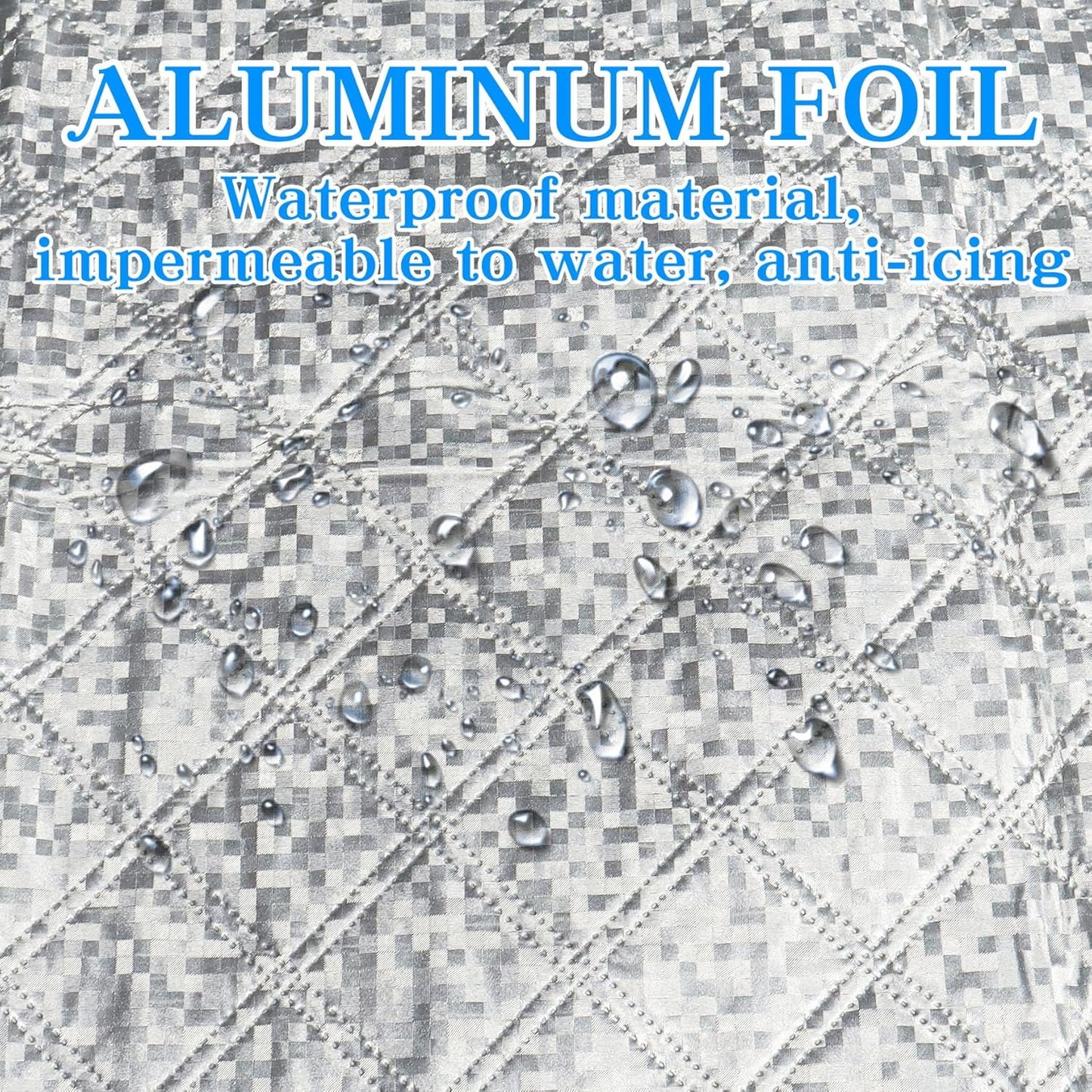 Car Front Windshield Cover Shade, 66.9"×17.7" Windshield Snow Cover for Fallen Leaf Dust and Snow, Universal Windshield Protector for All Seasons(Silver) - Image 4