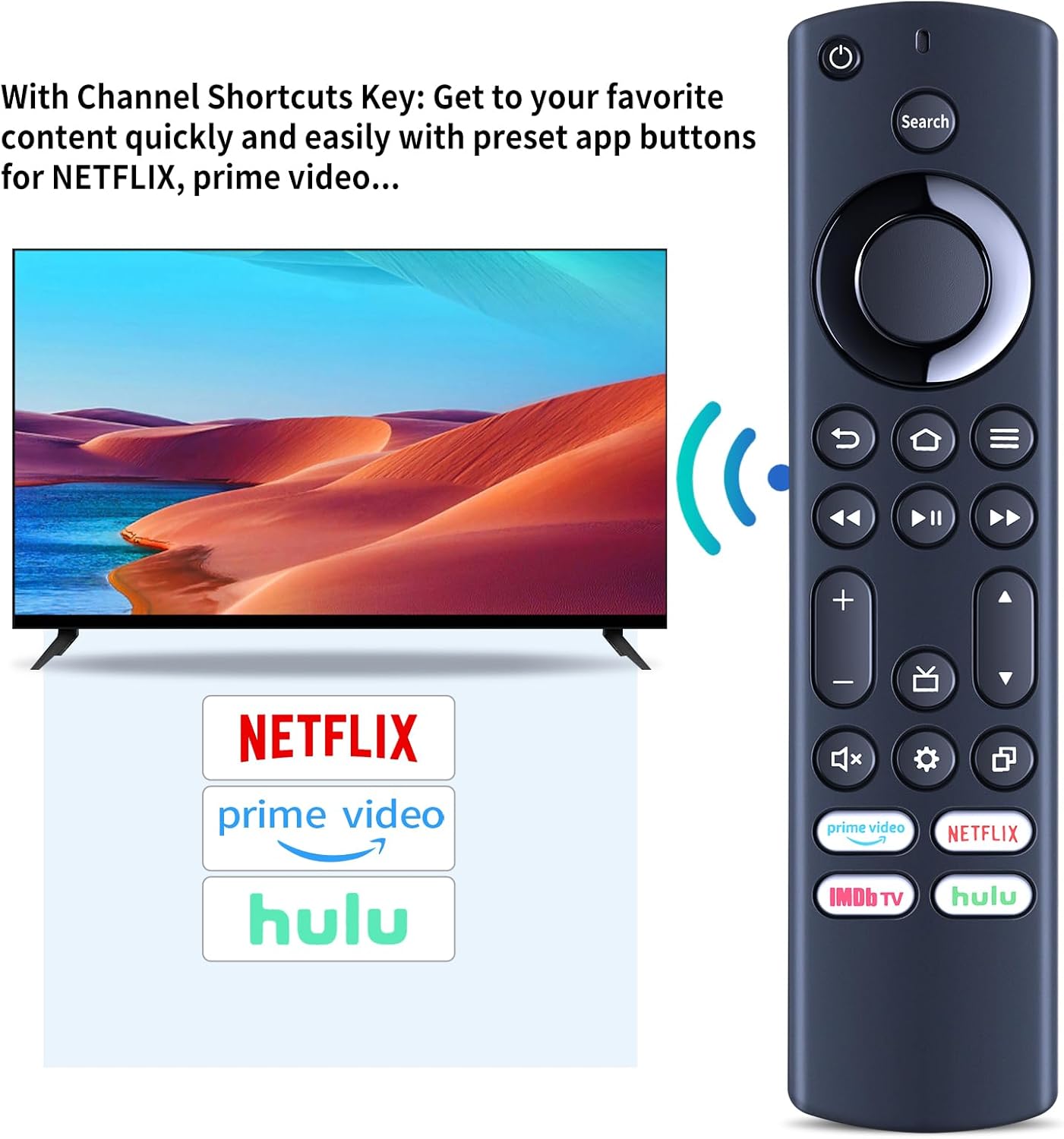 Replacement IR TV Remote Control for Insignia/Toshiba AMZ Smart TVs,Replace for NS-RCFNA-21 CT-RC1US-21 Remote - Image 4