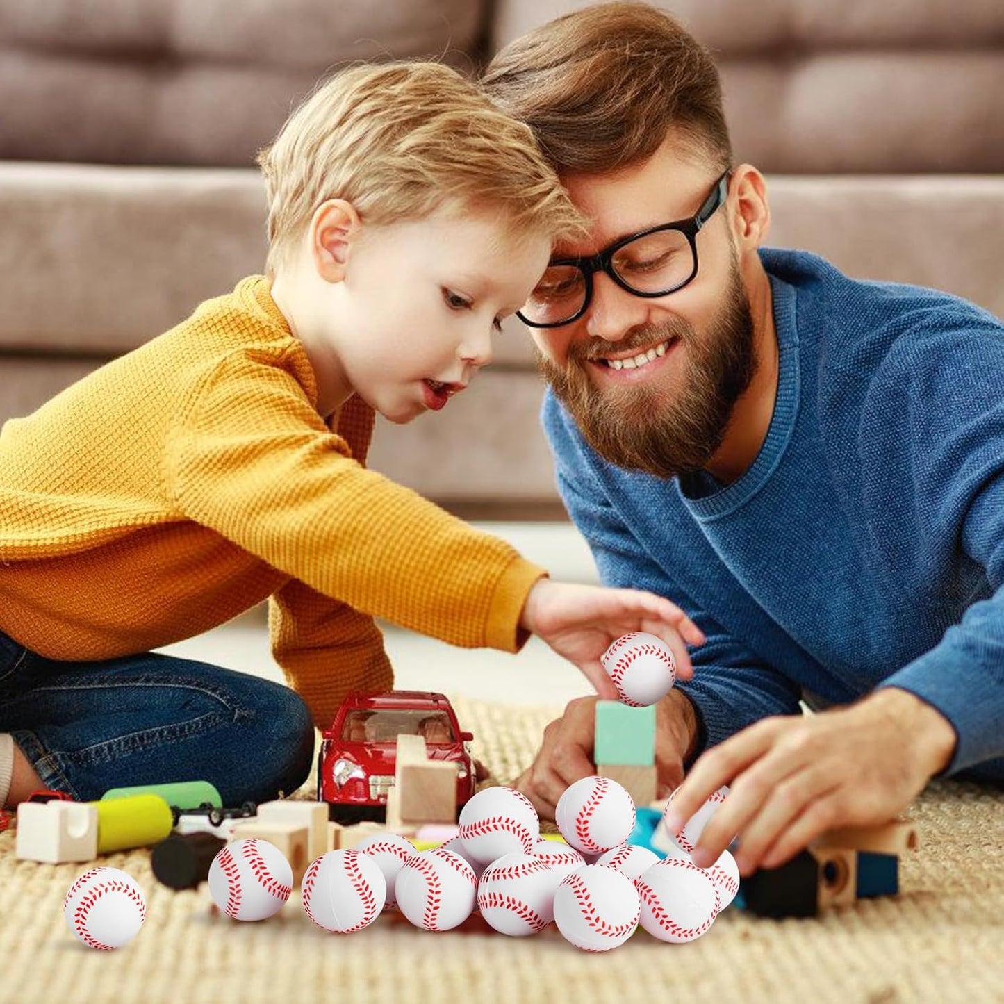 Mini Baseball Stress Ball 20 Packs Baseball Party Favors Small Foam Squeeze Anxiety Toy Sports Squishy Ball for Kids School Carnival Reward Baseball Party Decorations Supplies - Image 4