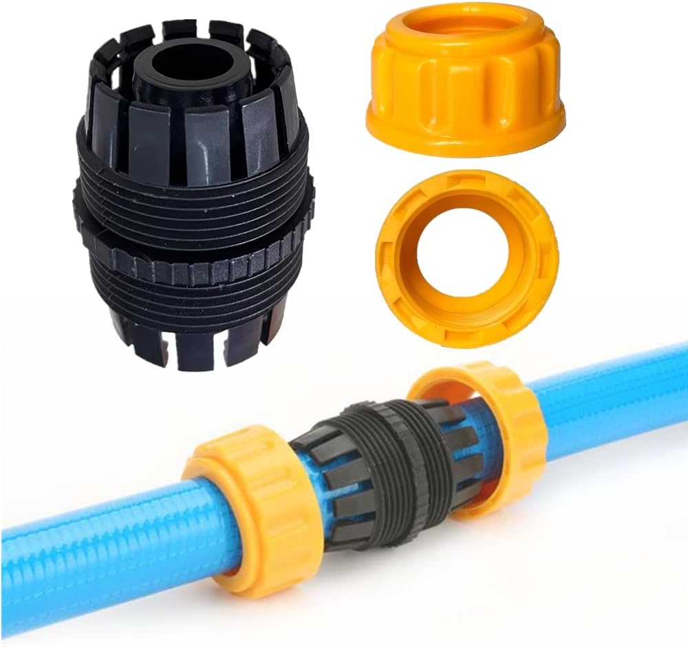 3 PCS Garden Hose Repair Kit Durable Hose Repair Connector Extender 3/4" or 5/8" Water Hose Connectors Water Hose Repair Hose Mender for Garden Hose Pipe Quick Repair Connection Yellow - Image 4