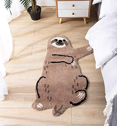 Cute Soft Small Sloth Shaped Mat for Bathroom,Showroom Bathmat,Non-Slip Bath Rugs,Play Carpet Area Rug for Kids,Photography Props (25.6X39.4'') - Image 4