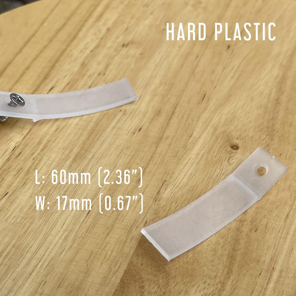 LLERRA Hard Plastic Drawer Stops with Screws, Clear Non-Slip Drawer Stop Hardware Replacement for Dresser Drawers (10) LLDS-1020 DS-12 - Image 4