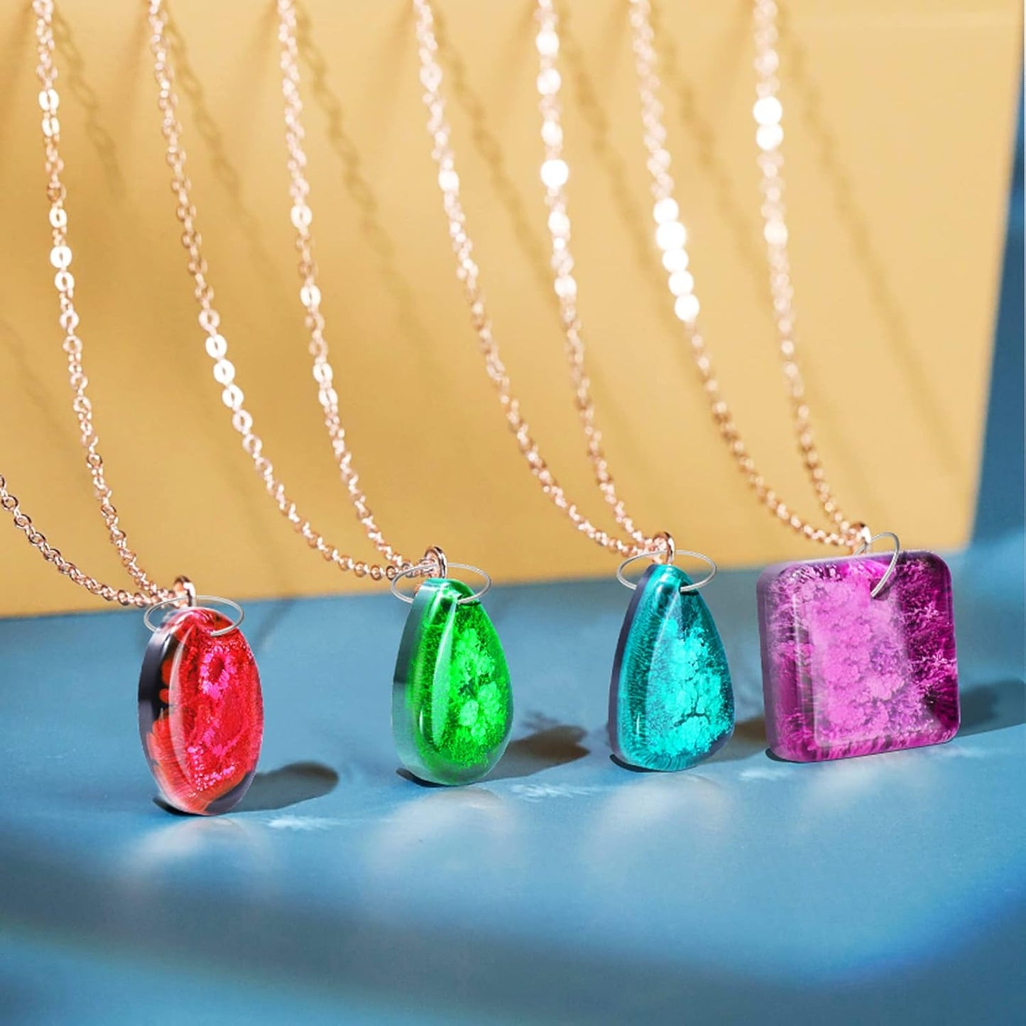 Resin Molds Jewelry, 38 Cavities Pendant Silicone Molds for Epoxy with 40Pcs Jump Rings, DIY Resin Casting for Pendant, Earrings, Necklace, Keychains Classic Teardrop Molds Classic Teardrop Molds - Image 4