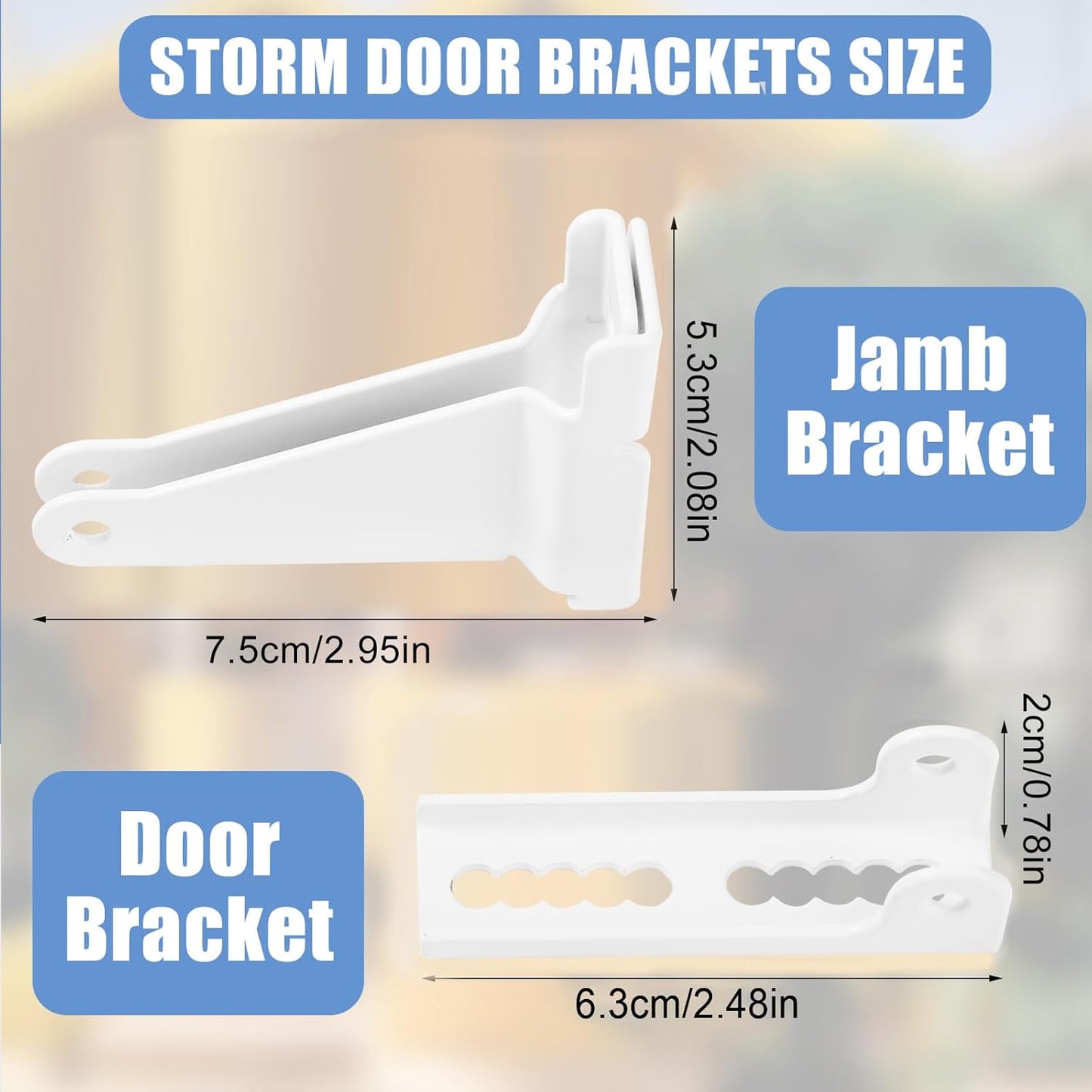 Storm Door Closer Bracket?Repair Jamb Bracket Compatible with Andersen?Durable Screen Door Closer Replacement Parts Kits with Emco/Larson/Pella, Protecting Doors from Damage from Strong Winds (White) - Image 4