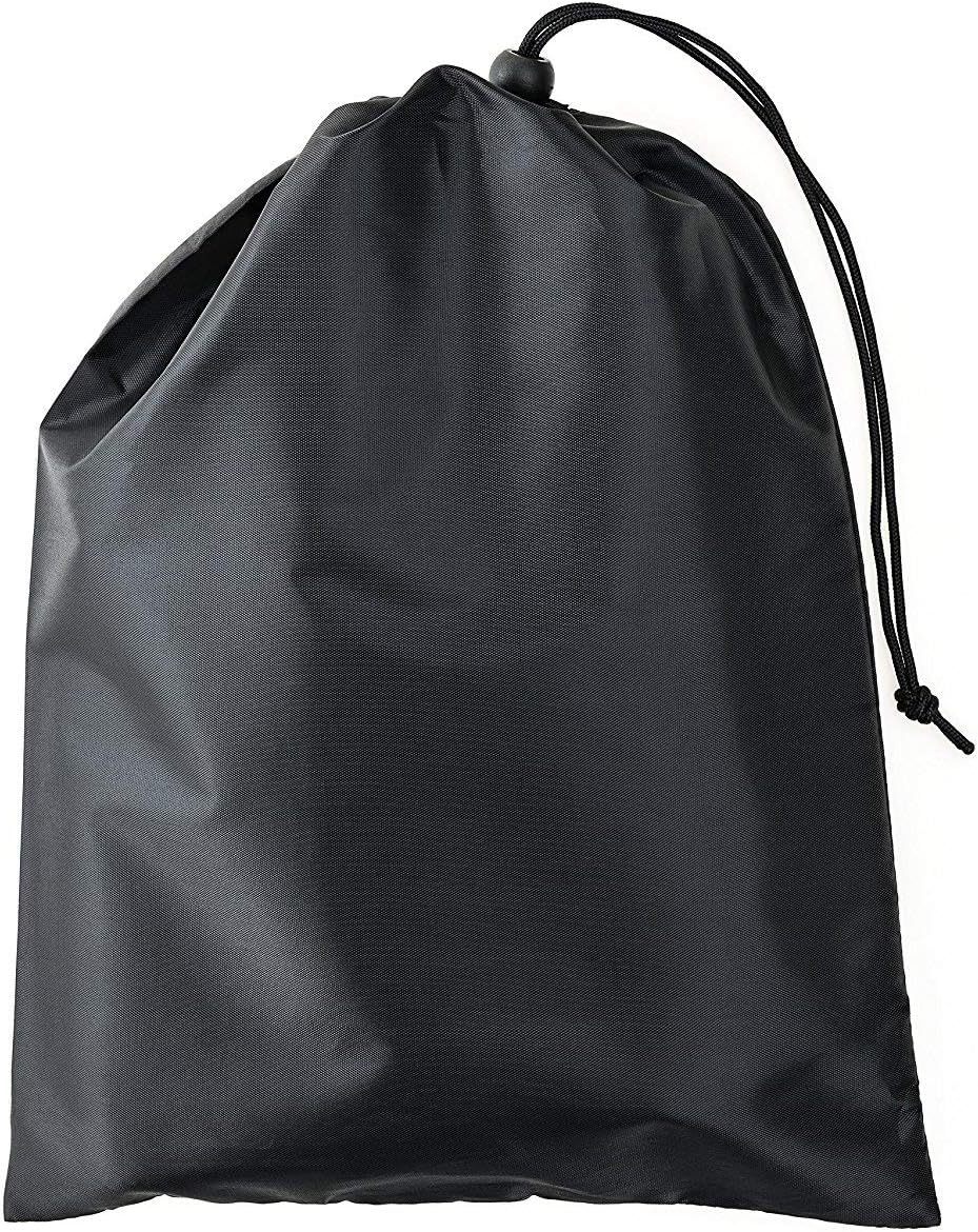Shower Bag Tote, Mesh Caddy Toiletry Organizer 12”L x 9”W, Compact and Lightweight With Suction Cup, Cord for Hanging, Zipper and Drawstring Pouch 14”L x 10”W, Black Black - Image 4