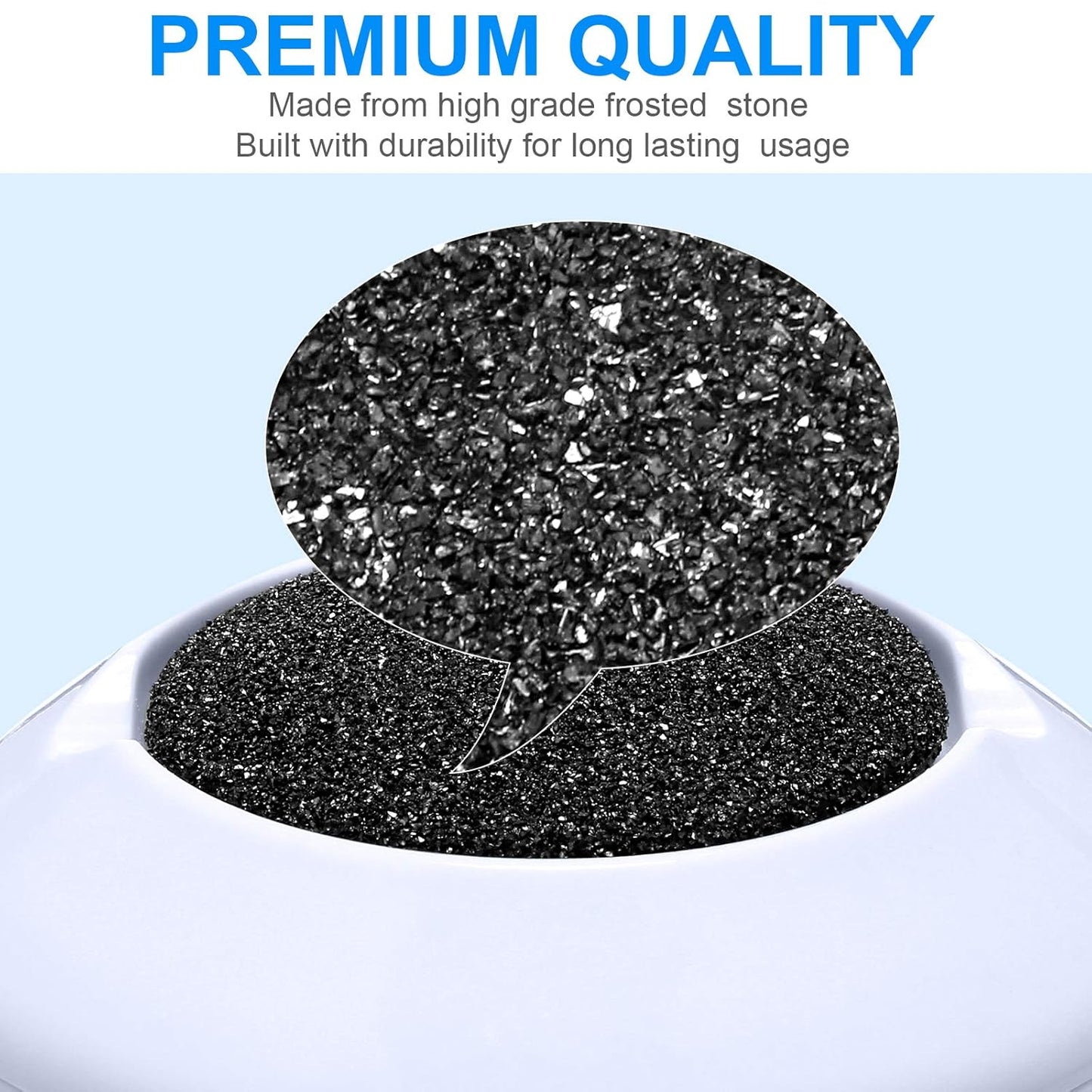 20 Pieces Regular Coarse Replacement Pads for Portable Electric Foot Grinder Foot File Refills Vacuum Adsorption Electric Callus Remover Hard Skin Grind Head for Cracked Heels Dead Skin (Black, Gray) - Image 4