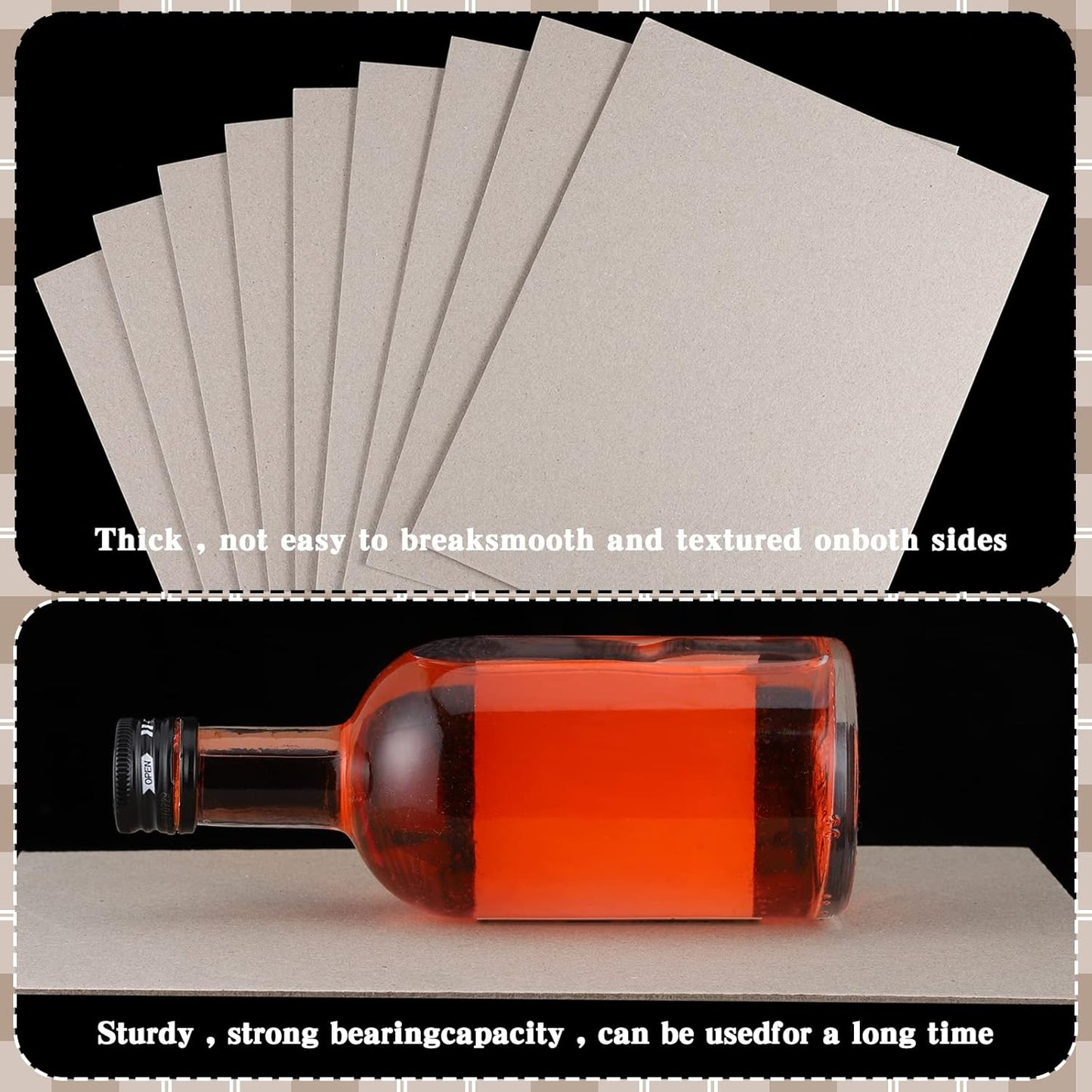 20 Pcs Book Board, Binders Board Chipboard Designer Bookboard Heavy Duty Chipboard Sheets Bookbinding Supplies for Book Binding Materials Cover(8.5 x 11 in,80 Pt) kraft 8.5 x 11 Inch,80 Pt - Image 4