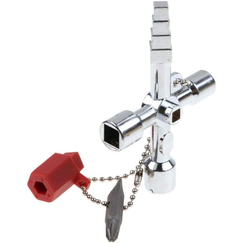Universal Electrical Cabinet Key Triangle Key Square Key For Train Electrical Cabinet Elevator Multifunctional Hand Tool - Image 4