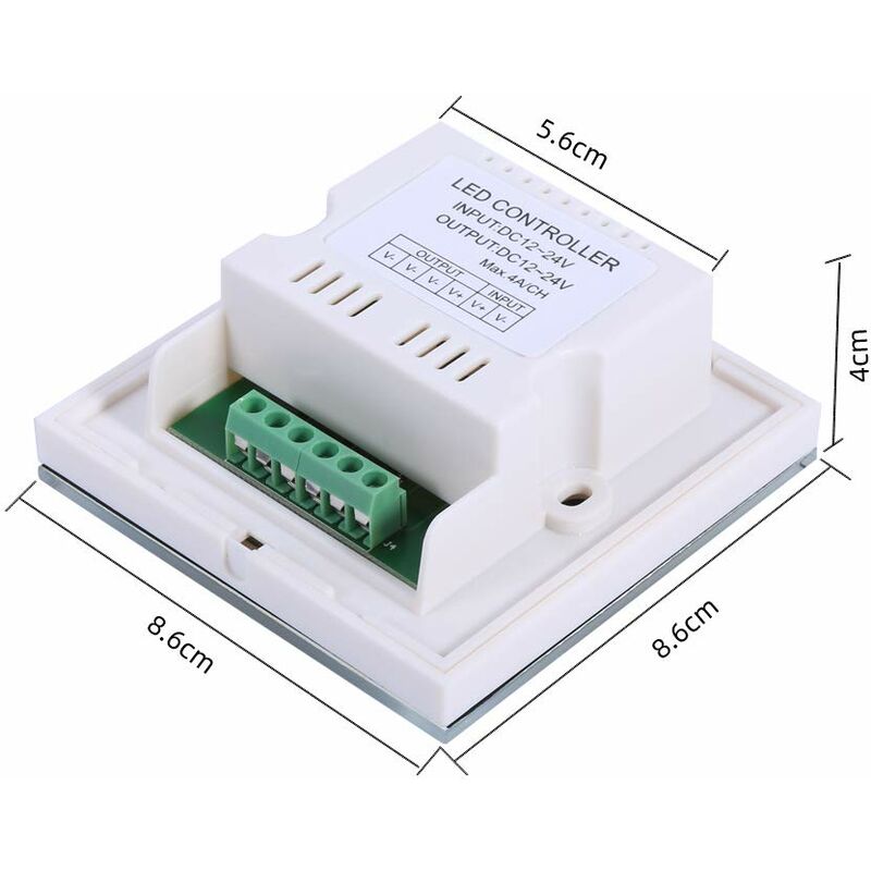 Wall Touch Light Switch, LED Light Dimmer Brightness Controller, Single Color Touch Panel For LED Strip Light - Image 4