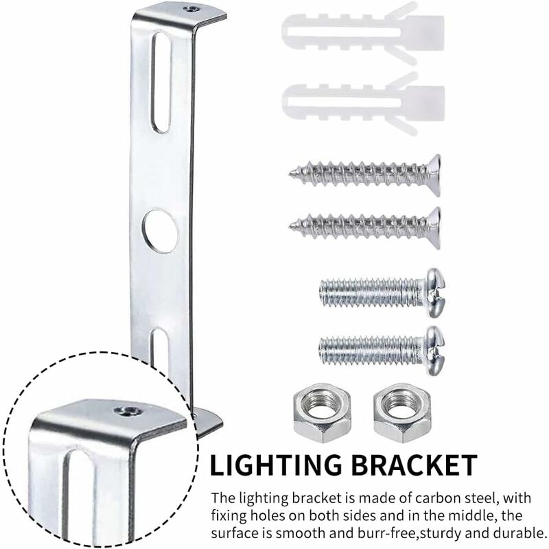 4 Pack Ceiling Light Fixture, Ceiling ROse, Chandelier Silver Universal Light Holder With Screws And Nuts, Carbon Steel - Image 4