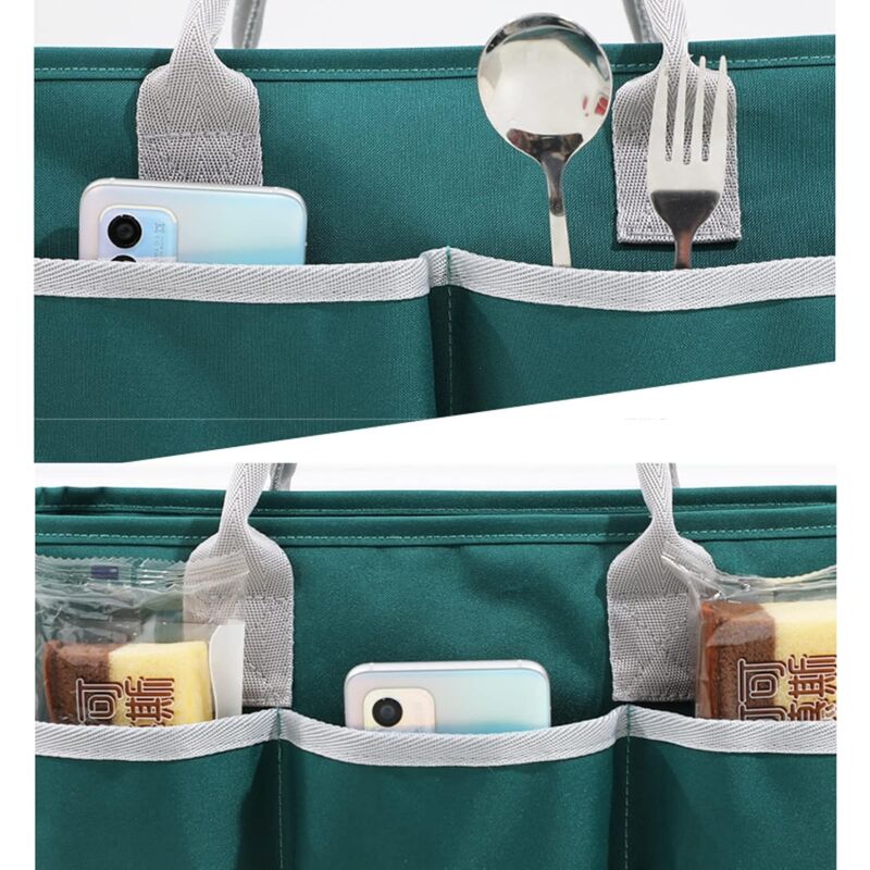Insulated Lunch Bag, Large Capacity Lunch Bag, Cooler Bag With Multiple Pockets For Office Work, Picnic Shopping (DArk - Image 4