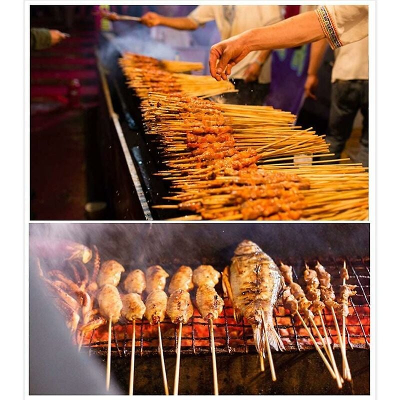 100 Pieces Wooden Skewers, 30Cm Bamboo Skewers Sticks, Skewers For Fruit, Cocktail, Bbq And Vegetables - Image 4