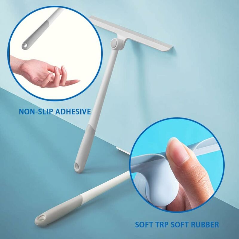 Silicone Shower Squeegee, White Shower Glass Squeegee, Multi-Purpose Silicone Squeegee For Windows, Mirrors, Glass, - Image 4
