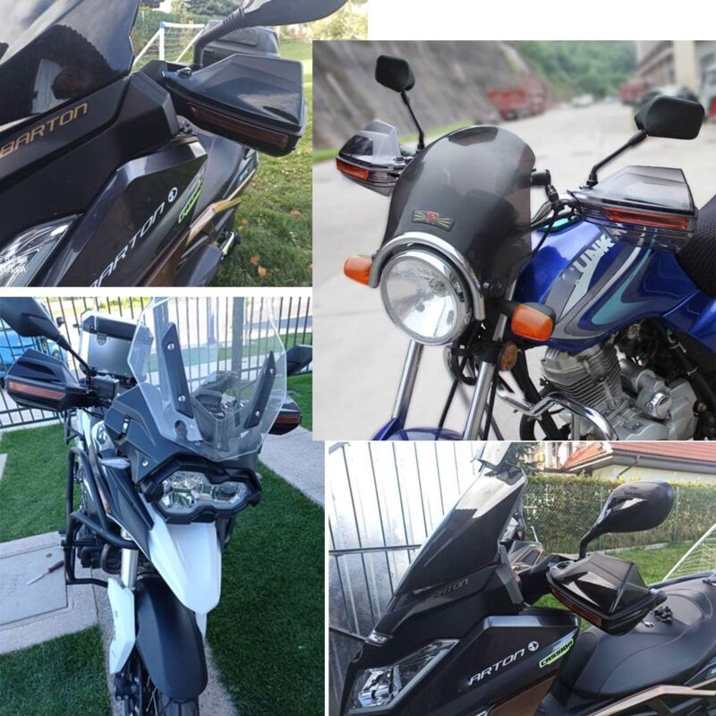 Motorcycle Hand Guard Handle Shield Motorbike Motocross Scooter Windproof Handlebar Protective Gear - Black - Image 4