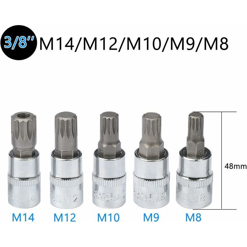 10 pcs M4 - M18 Torx Spline Bit Socket Set - Triple Square Socket Set With Storage Case - Image 4