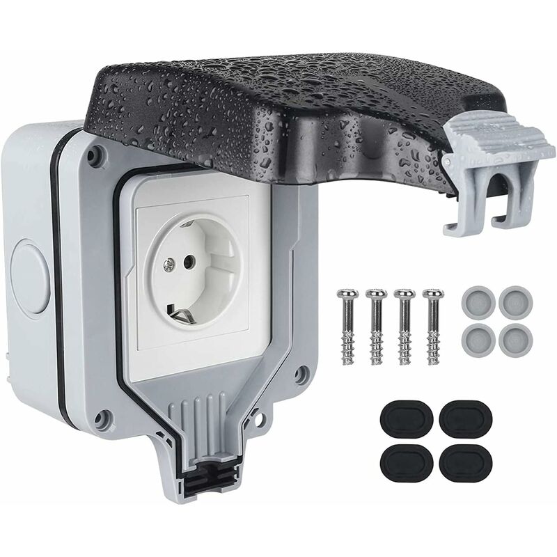 Waterproof Outdoor Wall Socket, Ip66 Weatherproof Outdoor Socket For Kitchen, Bathroom, Garage, Pool And Garden - Image 4