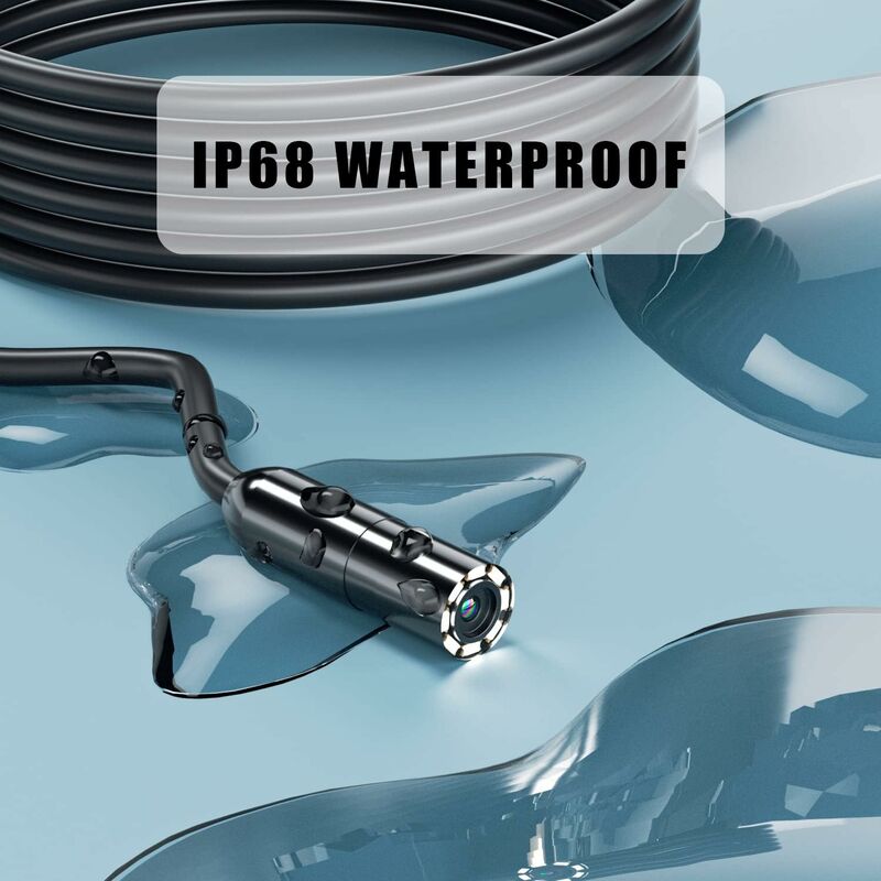 Industrial Endoscope 1080P Hd Digital Inspection Camera With 8Mm Ip68 Waterproof Camera, Channel Camera With 2.8" Ips - Image 4