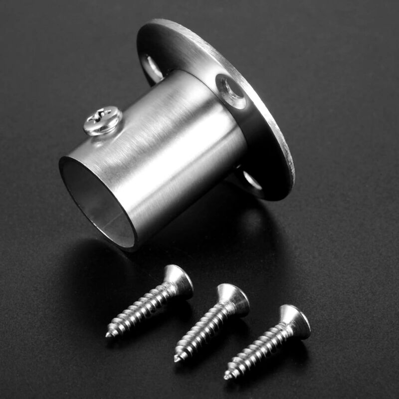 2 Pack Stainless Steel Closet ROd Brackets With Flange - Image 4