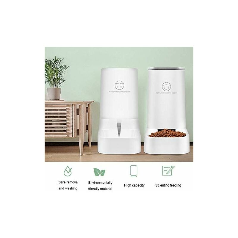 Automatic Food/Water Dispenser Fountain-3.75Lx 2 Pieces- Dog/Cat Food/Pet Bowl Accessories Bpa Free - Image 4