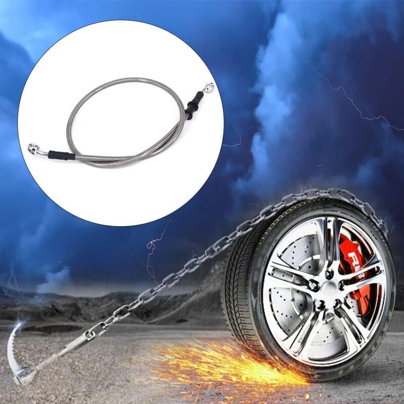 Motorcycle Brake Hose 120Cm, Hydraulic Clutch Hose Aviation Hose For Pit Bike Dirt Bike Enduro Motocross Atv Quad-Silver - Image 4