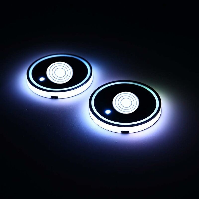 2 Pack LED Cup Holder, LED Car Coasters With 7 Colors Glow Cup Pad, Usb Charging Cup Mat For Coaster Accessories, - Image 4