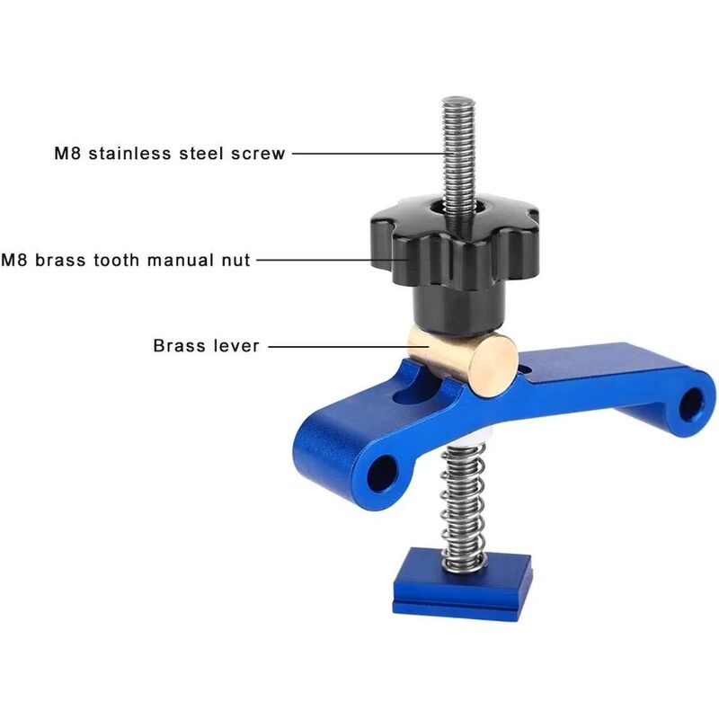 Metal T-Clamps, Multi-Purpose Aluminum Alloy T-Slot Clamp Woodworking Tool Set, Terminal Block T-Clamp Carpentry - Image 4
