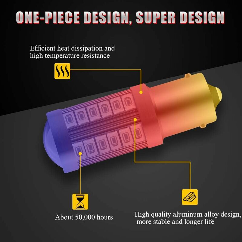 4 X 1156Ba15S LED Bulb Red Super Bright 6000K 5630 33 Smd Backup Light Parking Reverse Position Rear Fog Light Bulb 12V - Image 4