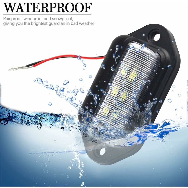 2 pcs LED License Plate Light Universal 6 Smd2835 Convenience Courtesy Door Step Lamp Light For Trailers Rv Trucks - Image 4