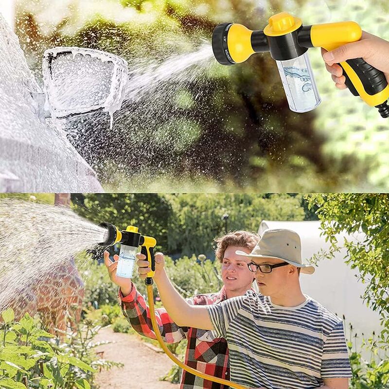 Garden Watering Gun, Watering Gun Watering Can With 8 Watering Modes, Built-In Soap Dispenser For Car Washing, Garden - Image 4