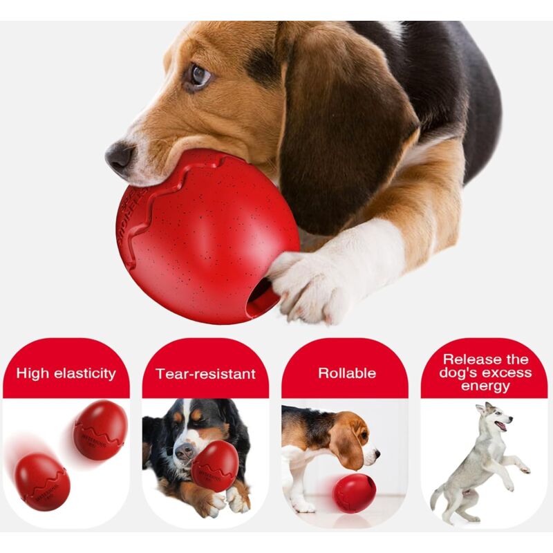 Classic Dog Toy, Chew, Chase And Fetch Toy, Slow Feeding Dino Egg Dog Toy, Durable Dog Toy For Large Puppy - Image 4