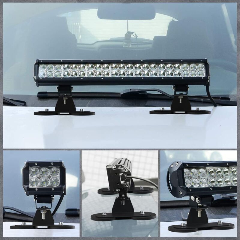 Magnetic Base LED Strip Mounting Bracket, Strong Suction Cup Holder For Straight Curved Side LED Strip Mounting, 2 - Image 4
