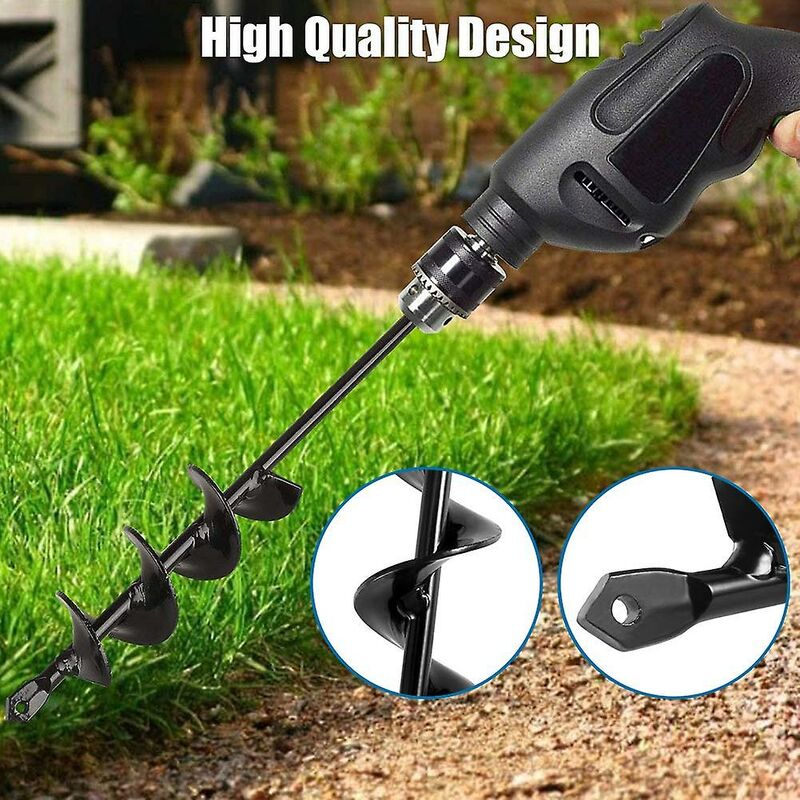 Garden Auger, Spiral Drill Gardening Tool For Planting Trees/Shrubs/Twist Drill/Planting Auger - 4×22Cm - Image 4