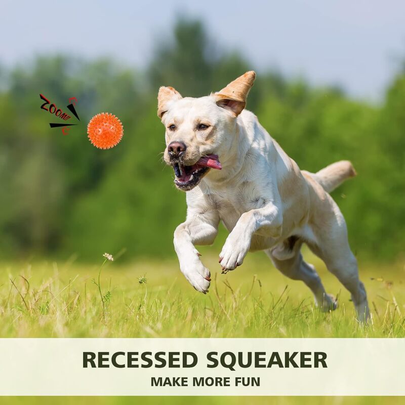 3 Pack Squeaky Dog Balls, Dog Chew Ball, Floating Pool Toy, Puppy Throwing Toy, Chew Toy For Boredom - Image 4