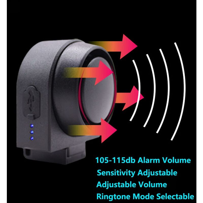 Anti-Theft Alarm, Smart Alarm With Wireless Remote Control, Waterproof Vibration Smart Alarm, For - Image 4