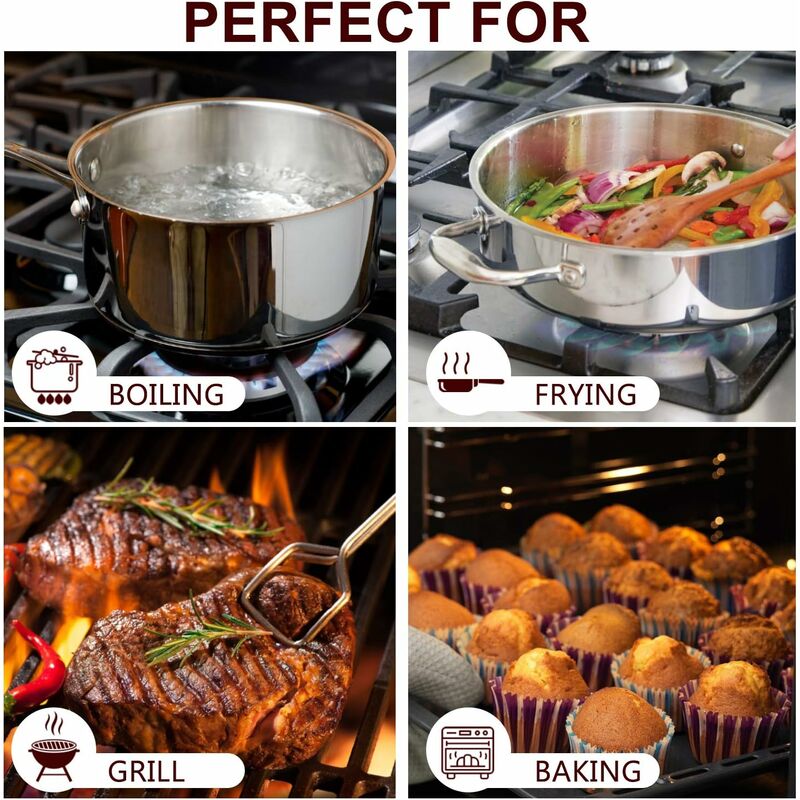 Bbq Gloves, 350°C Heat Resistant Double Oven Gloves, Non-Slip Silicone Bbq Gloves For Cooking Welding, Grilling, - Image 4