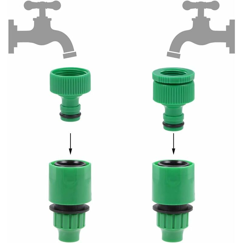 Quick Connector Hose Pipe Adapter 8Mm Inner Diameter Pipe Fitting For Garden Irrigation System 5 pcs - Image 4