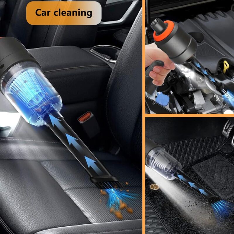 Cordless Handheld Vacuum Cleaner, 8000Pa Car Vacuum Cleaner, 2 In 1 Mini Handheld Vacuum Cleaner Car Vacuum Cleaner For - Image 4