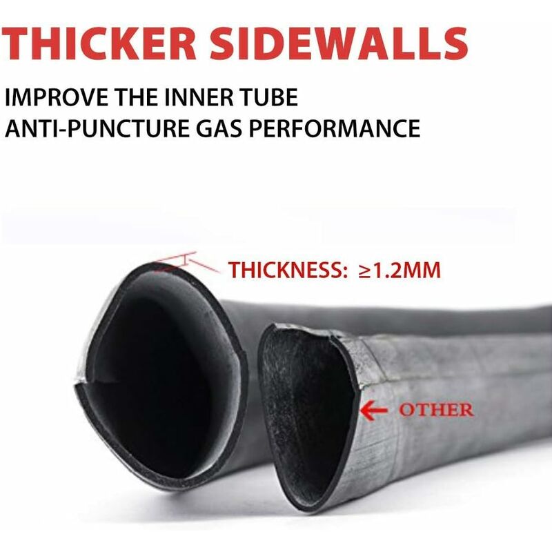 2 pcs 4.10/3.50-4 Inch Inner Tube Tire For Hand Truck, Trolley, Hand Cart, Garden Cart, Lawn Mower, Replacement Tube - Image 4