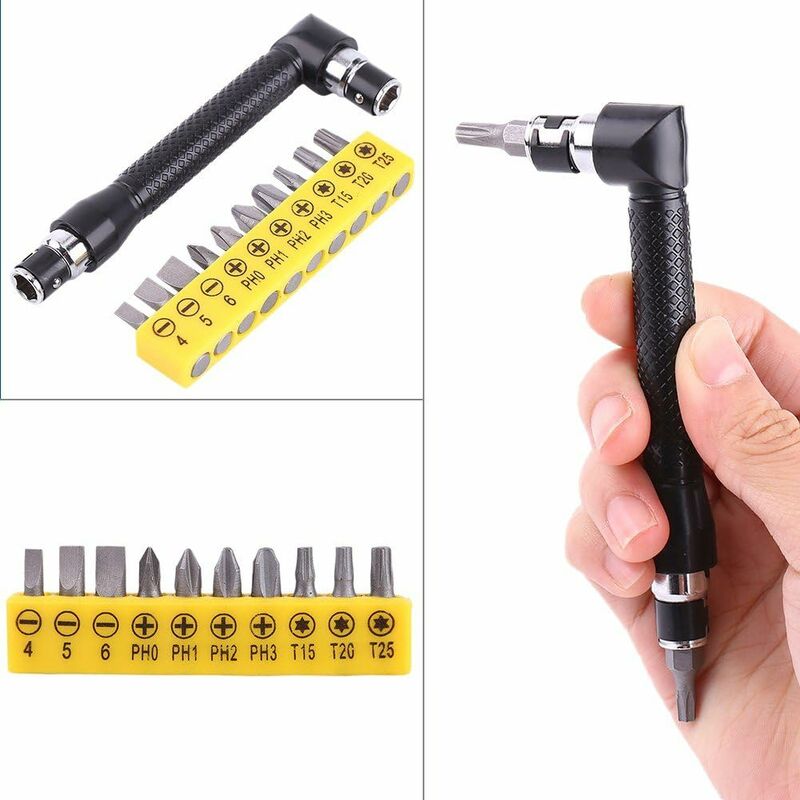 10 pcs Screwdriver L-Shaped Extension Handle Double Head Hex Socket Screwdriver Torx Slotted Screwdriver Kit Hand Tool - Image 4