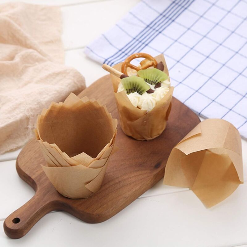 150 pcs Baking Paper Muffin Cups Tulip Baking Paper Cups Cupcakes And Muffins For Wedding Party Birthday 5Cm - Image 4