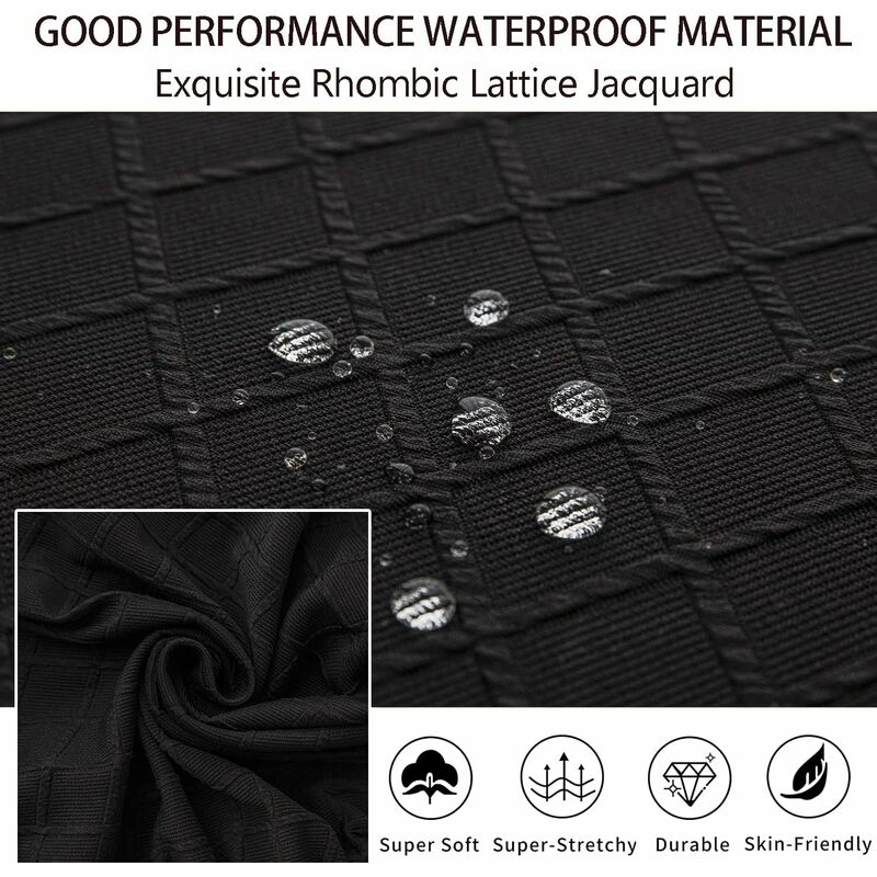 Diamond Lattice Waterproof Seat Covers For Dining ROom Chairs, Stretch Kitchen Chair Covers For Dining ROom, Seat - Image 4
