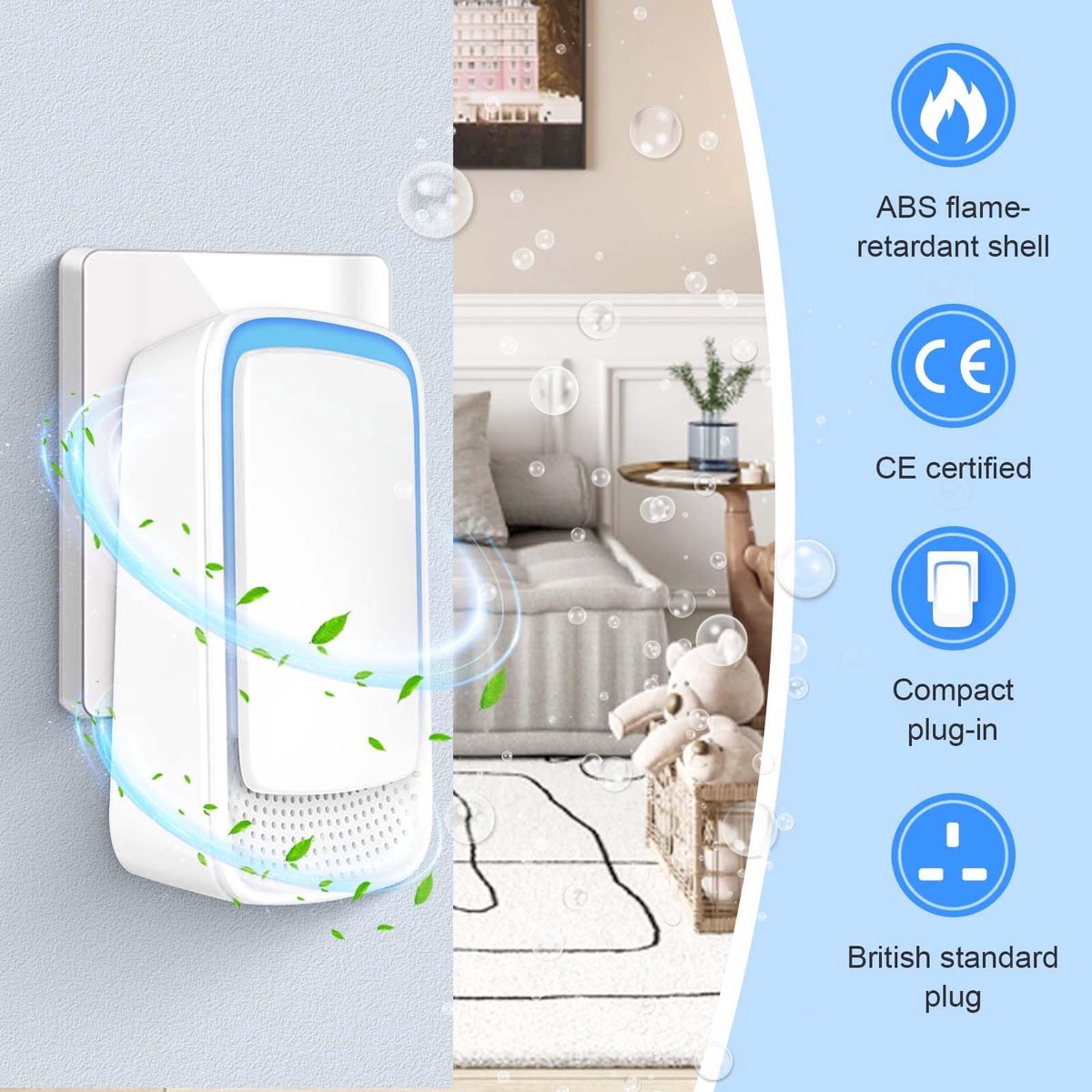Air Purifier - Pack of 4 Plug-in Negative Ion Air Purifiers - Negative Ion Air Purifier - Home Air Purifier - Negative Ion Air Purifier - Deodorizer - Ionizer - Wit - Image 7