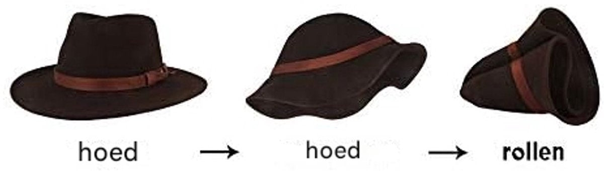 Hat - Sun hat - Bucket hat - Women's sun hat - Men's bucket hat - Hiking hats - Waterproof wool hats - Roll-up felt hats for outdoor use - Foldable leather lining - For men and women (rose red) - Image 5